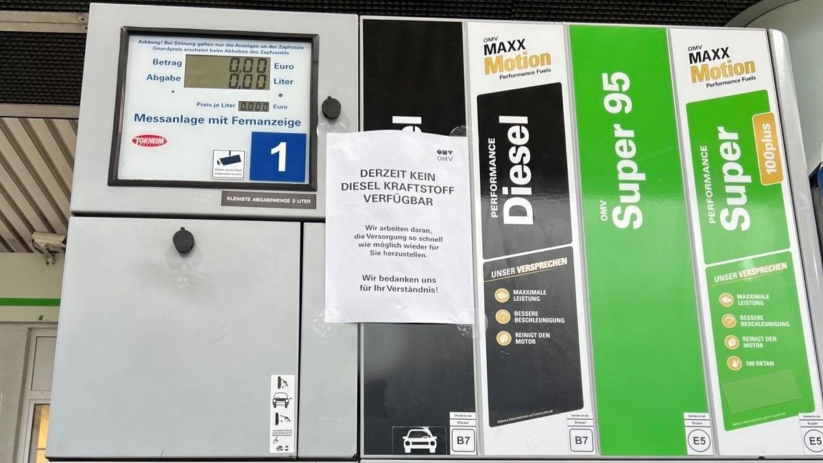 In Grieskirchen gab es an einer Tankstelle keinen Diesel mehr.