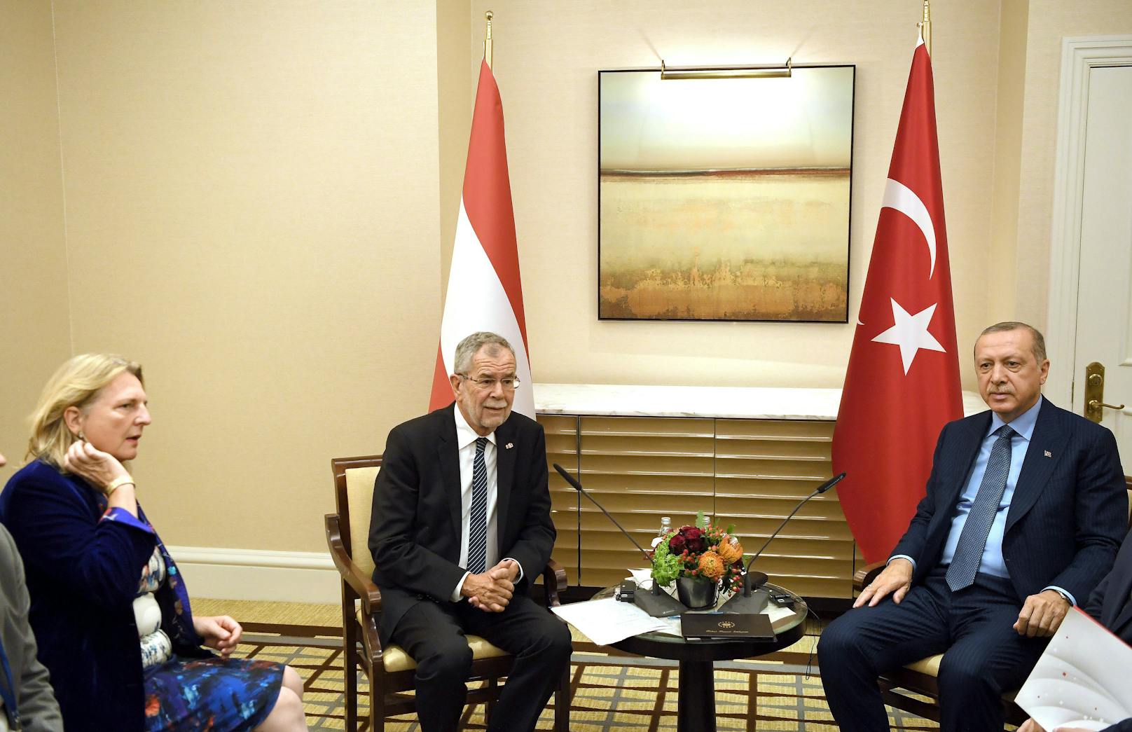 Van der Bellen trifft in NYC Türken-Präsident Erdoğan