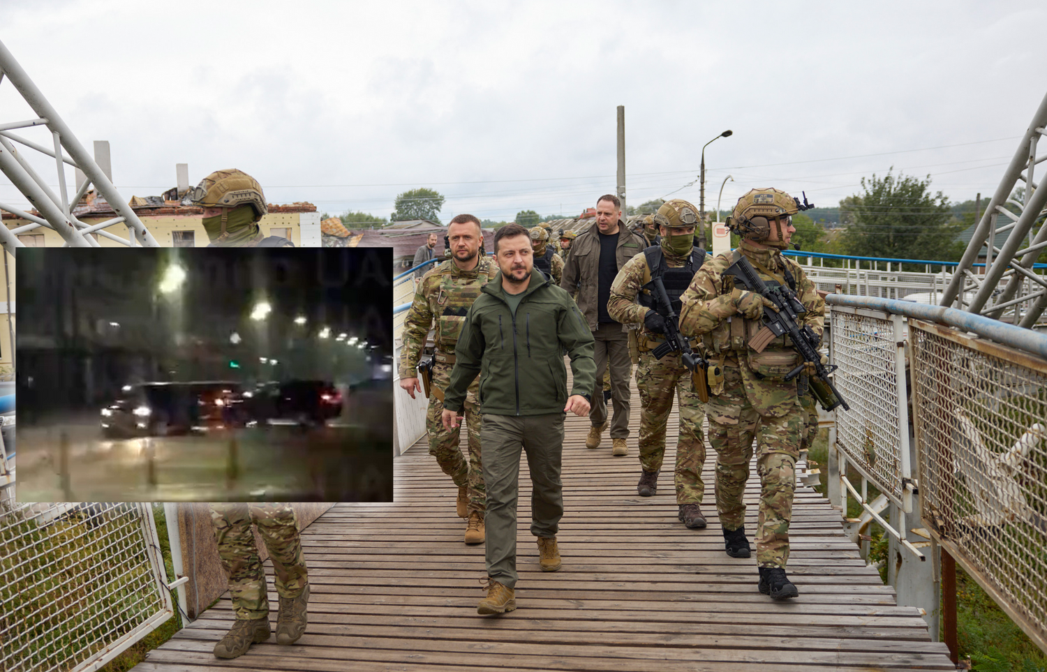 Nach Selenskis Besuch in Isjum (hier im Bild) krachte es.