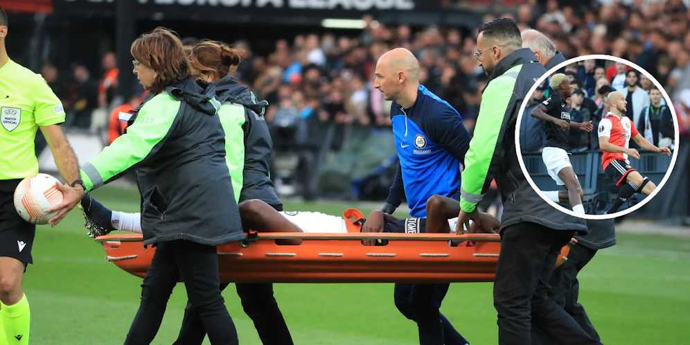 Gernot Trauner lässt Emanuel Emegha auflaufen, der verletzt sich schwer.