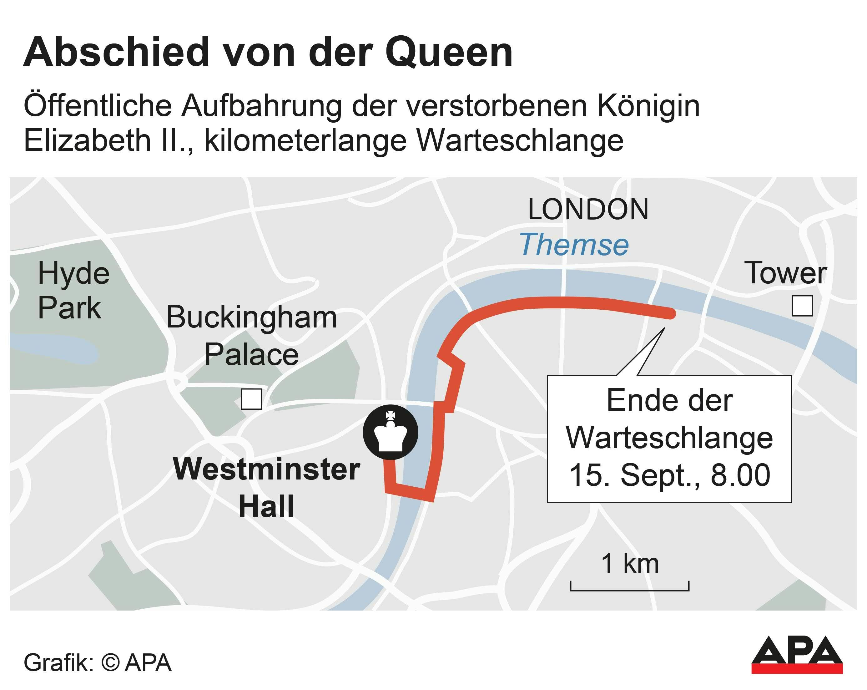 So lange ist die Schlange der Trauernden