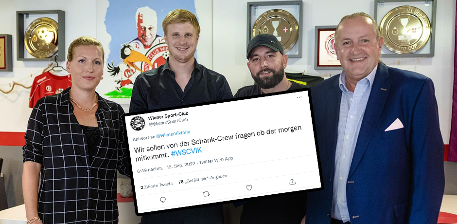 Martin Hinteregger wird Viktoria-Präsident, der Sport-Club nimmt es mit Humor. 