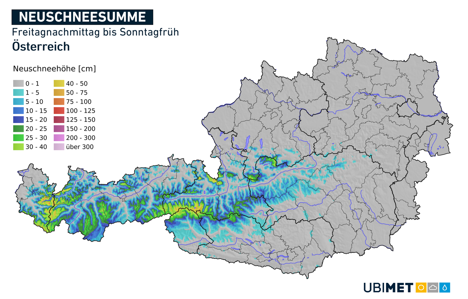 In diesen Regionen ist am Wochenende bereits mit Schnee zu rechnen.
