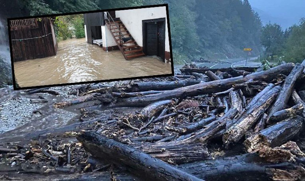 Ein mächtiges Unwetter zieht derzeit über die Adria und reißt förmlich alles mit.