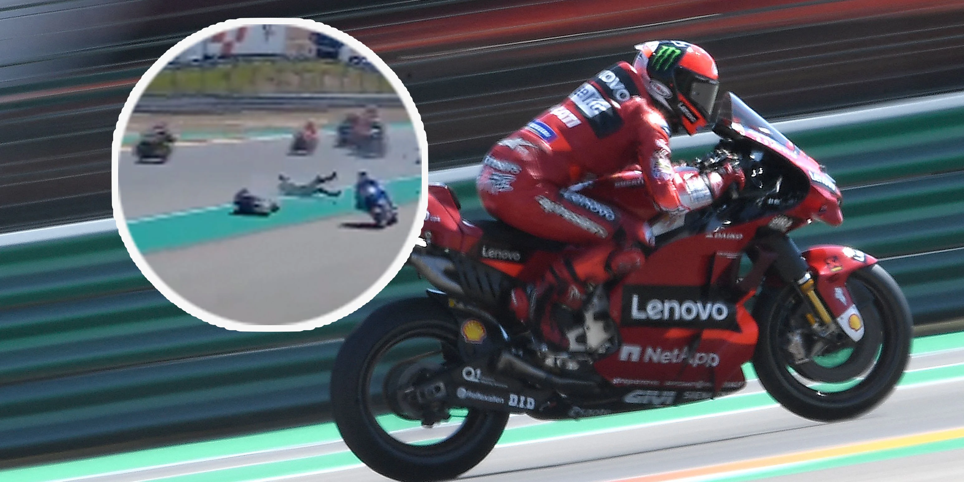 Bagnaia siegt, Quartararo stürzt schwer.