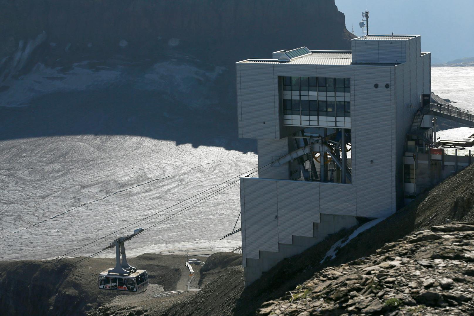 Die Bergstation&nbsp;auf dem Scex Rouge befindet sich&nbsp; 2971 Meter über dem Meeresspiegel.