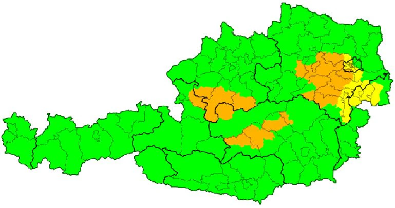 Unwetter-Karte am 19. September.
