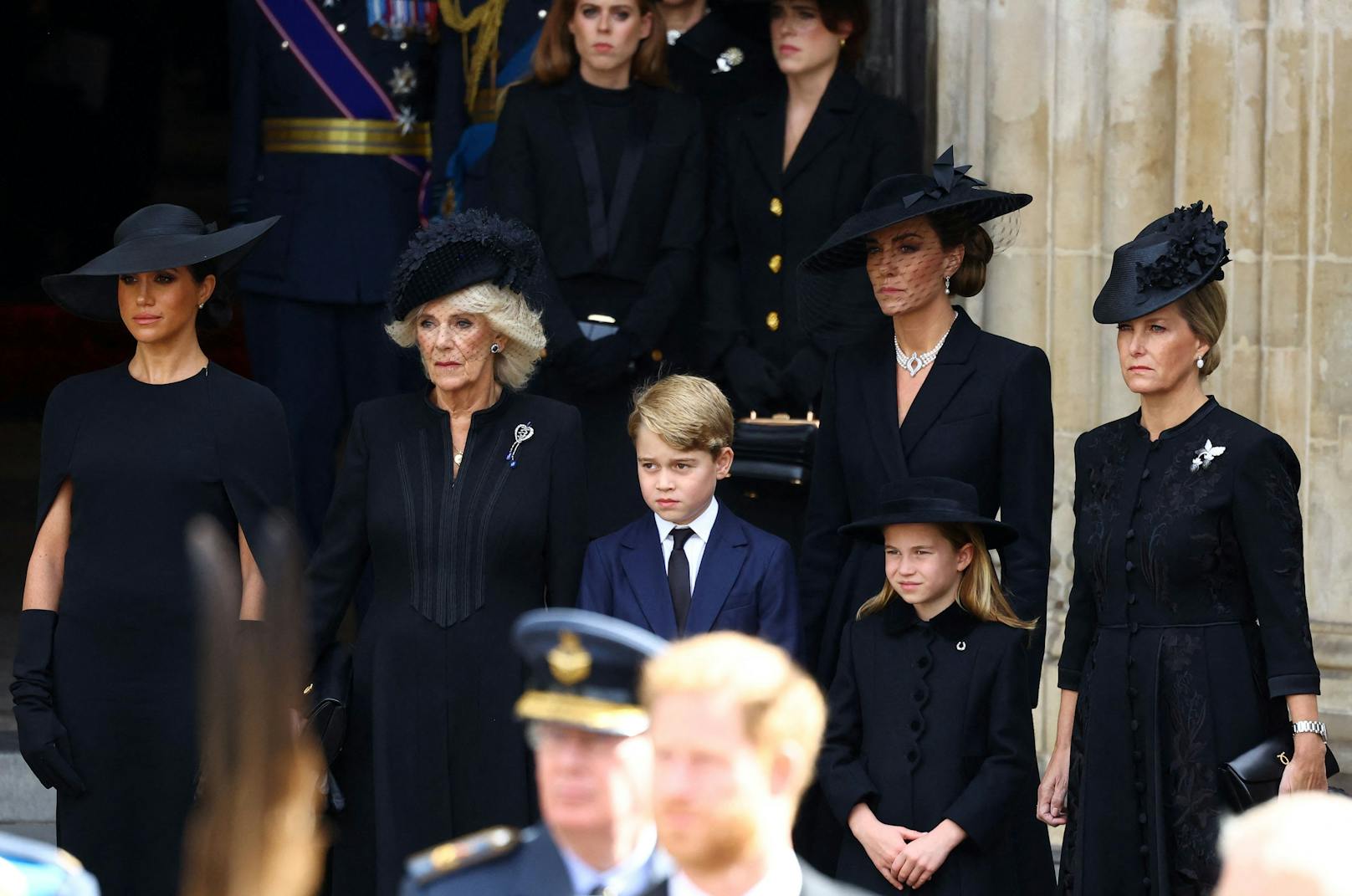 Die Prinzessin von Wales trug zur Trauerfeier das Perlencollier der Queen.