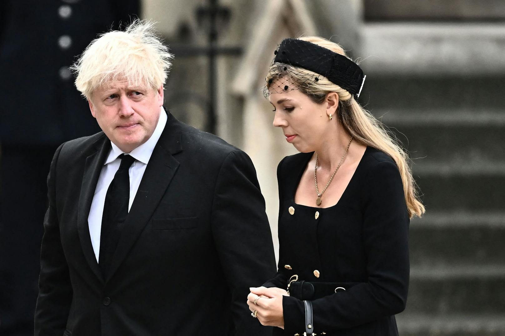 Boris Johnson kam mit Carrie.