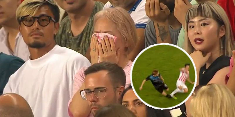 Die Familie will gar nicht hinsehen – Shoya Nakajima fliegt vom Platz.