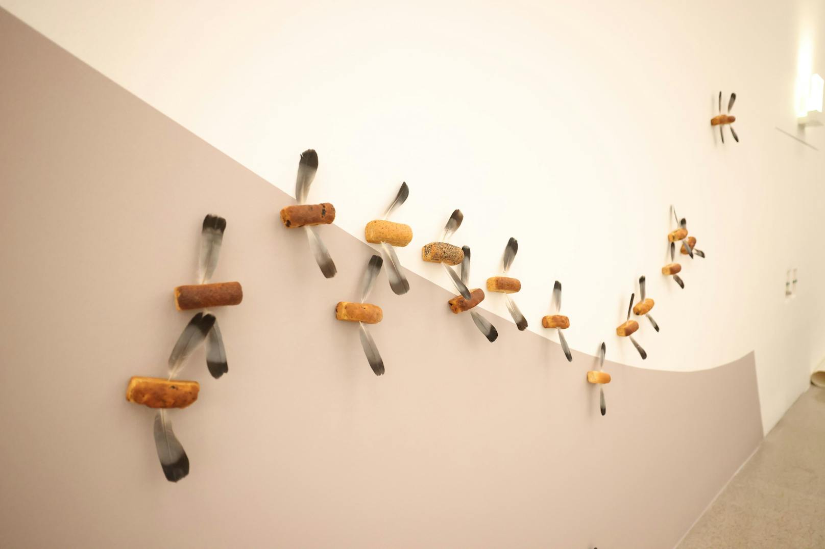 Hier fliegt Brot über die Wand: Moskitos, 1969, von Lothar Baumgarten