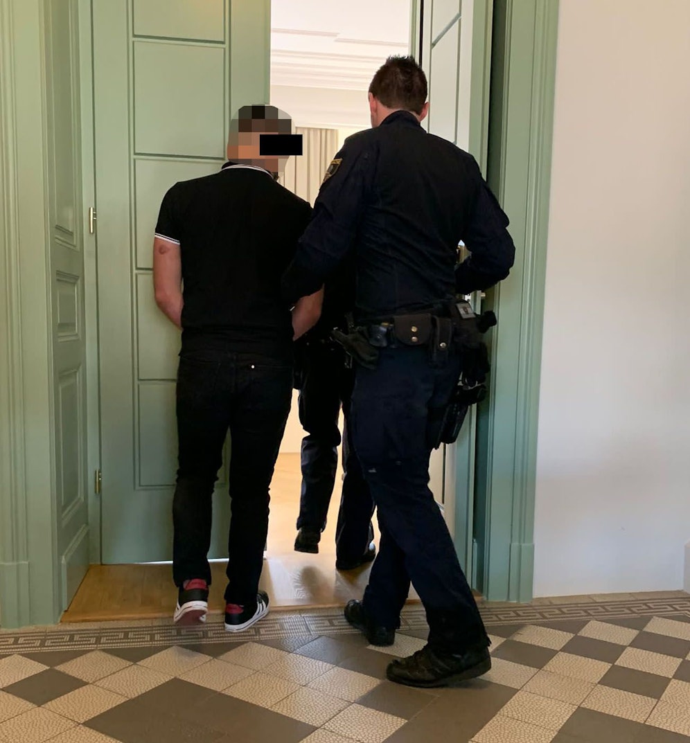 Der Angeklagte vor Gericht in St. Pölten