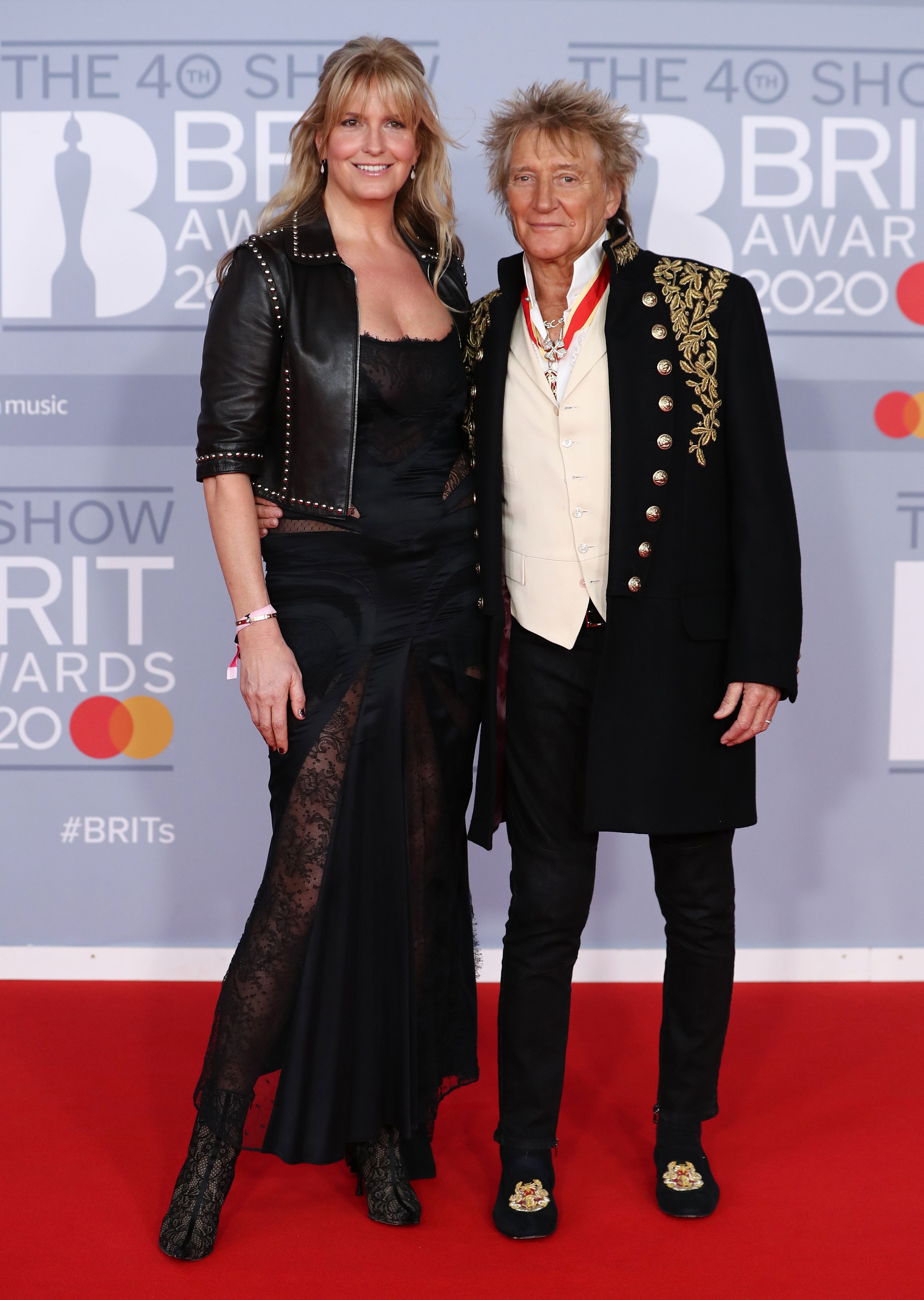 Rod Stewart und Ehefrau Penny Lancaster. Sie arbeitet als Polizistin