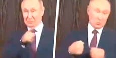 Verstörende Geste: Putin blödelt vor laufender Kamera los