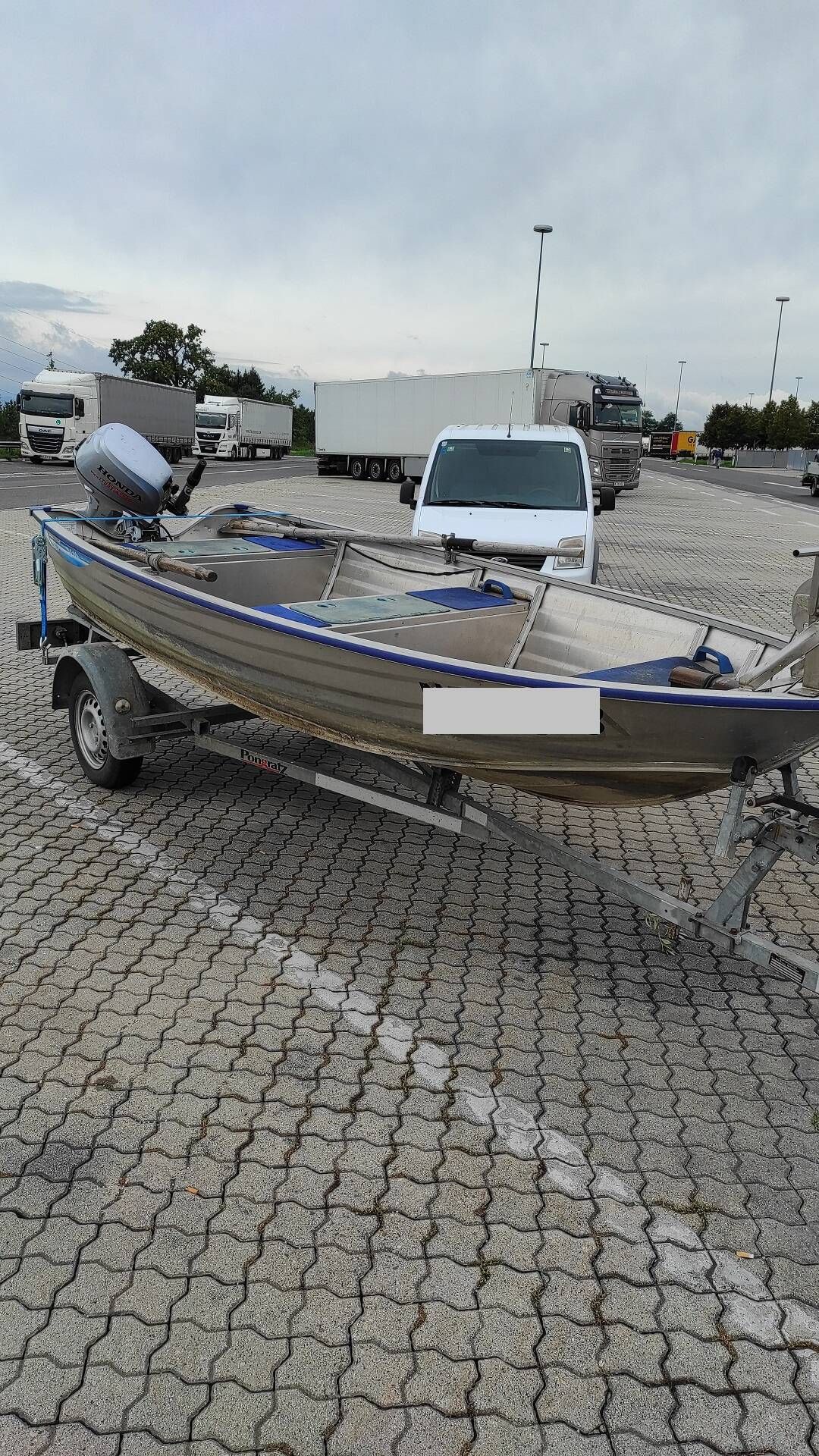 Das sichergestellte Boot
