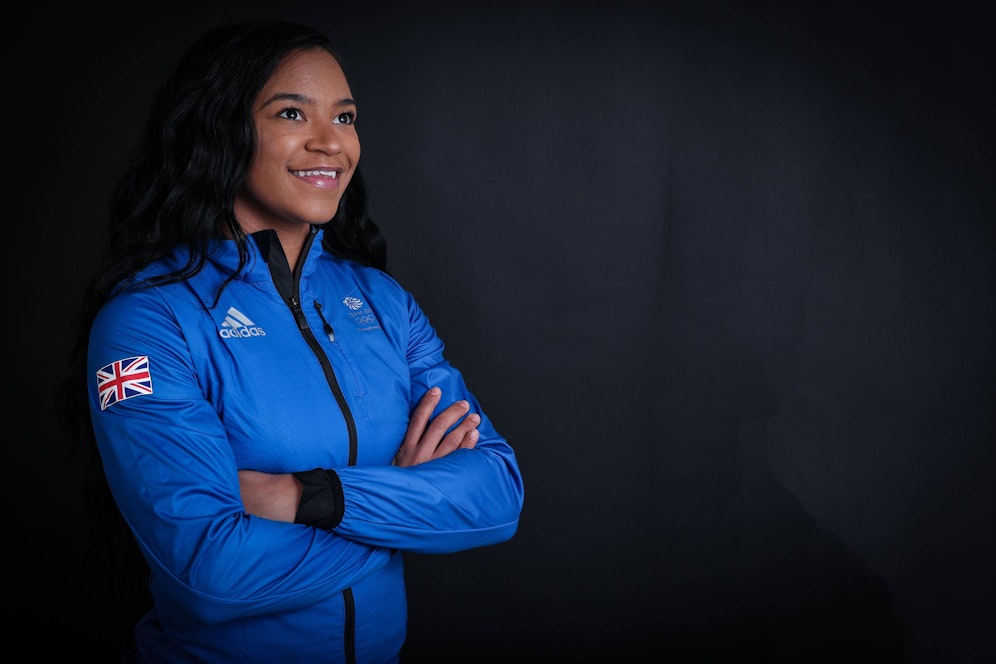 Mandatory Credit: Photo by Paul Currie/BPI/Shutterstock 9332210bu Mica Moore from Team GB Bobsleigh PyeongChang 2018 Team GB Kitting Out, Adidas, Stockport, UK, 23 January 2018 PyeongChang 2018 Team GB Kitting Out, Adidas, Stockport, UK, 23 January 2018 PUBLICATIONxINxGERxSUIxAUTXHUNxGRExMLTxCYPxROMxBULxUAExKSAxONLY Copyright: xPaulxCurrie/BPI/Shutterstockx 9332210bu