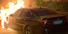 BMW geht auf A7 plötzlich in Flammen auf