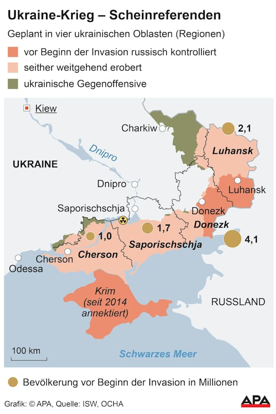 Putin will diese Gebiete zu russischem Staats-Territorium machen