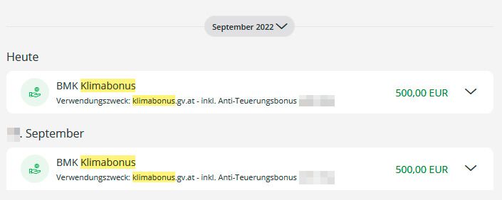 Auch ein zweiter Wiener erhielt den Klimabonus gleich doppelt.