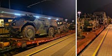 Panzer, Lkw – riesiger Armee-Zug rollt durch Österreich