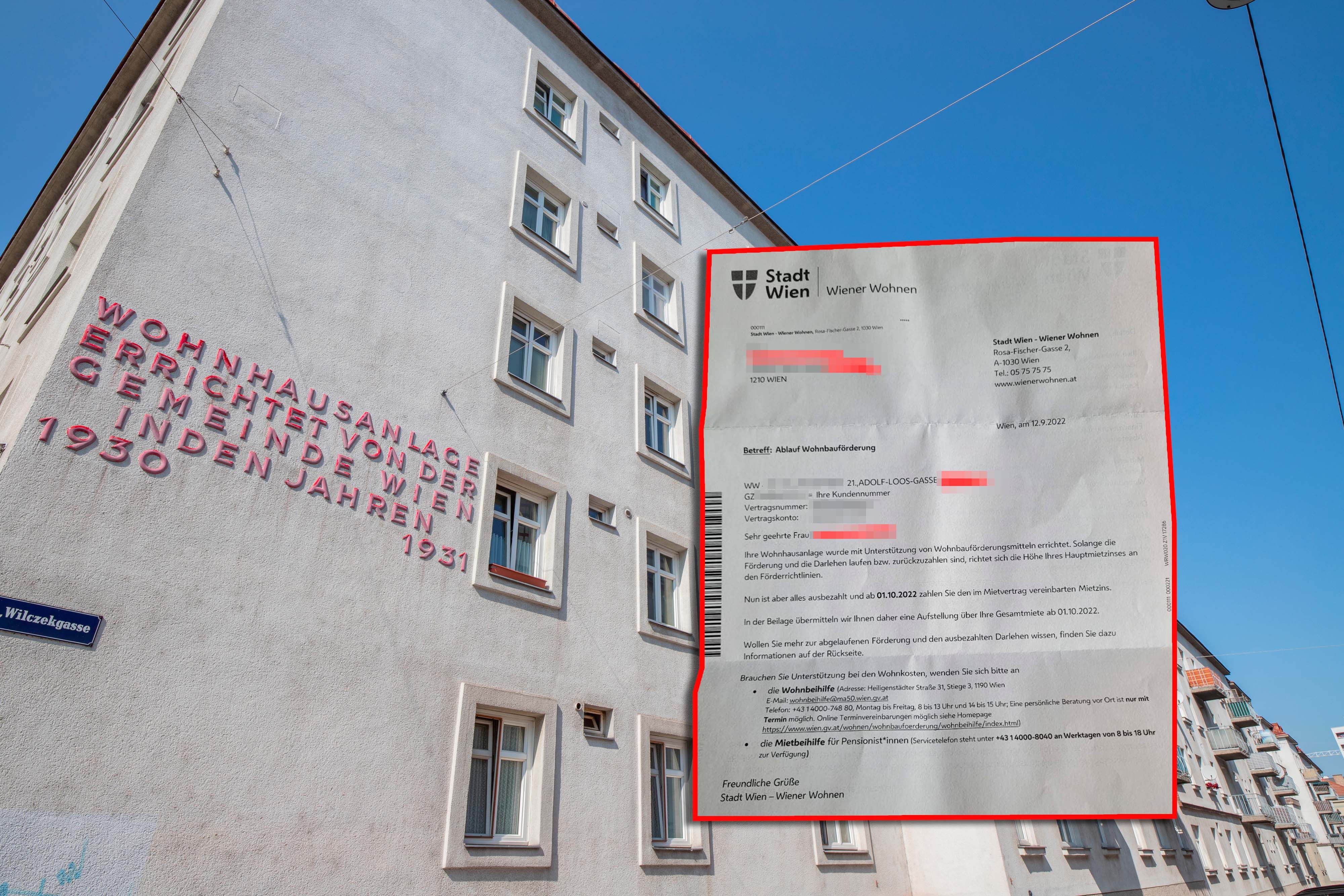 Aufgrund einer abgelaufenen Wohnbauförderung werden die Mieter nun zur Kassa gebeten.