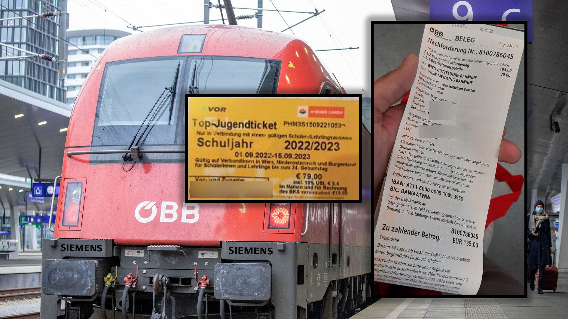 Obwohl er sein TOP-Jugendticket dabei hatte, erntete der Wiener eine ordentliche Strafe.