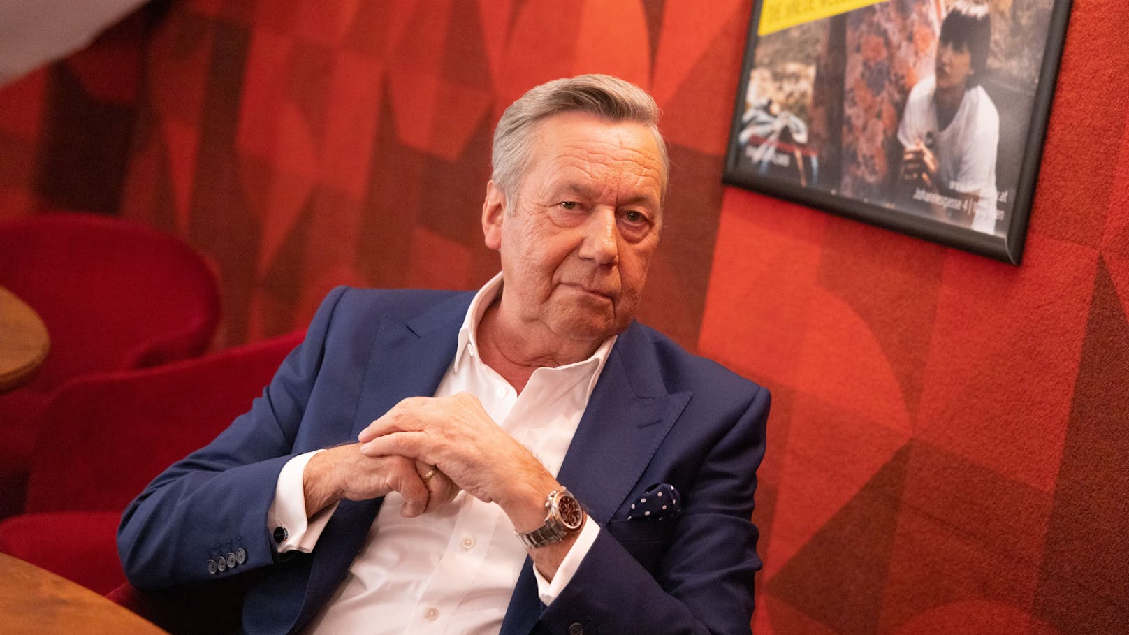Schlagerstar <strong>Roland Kaiser</strong> beim "Heute"-Interview im Wiener Metro-Kino