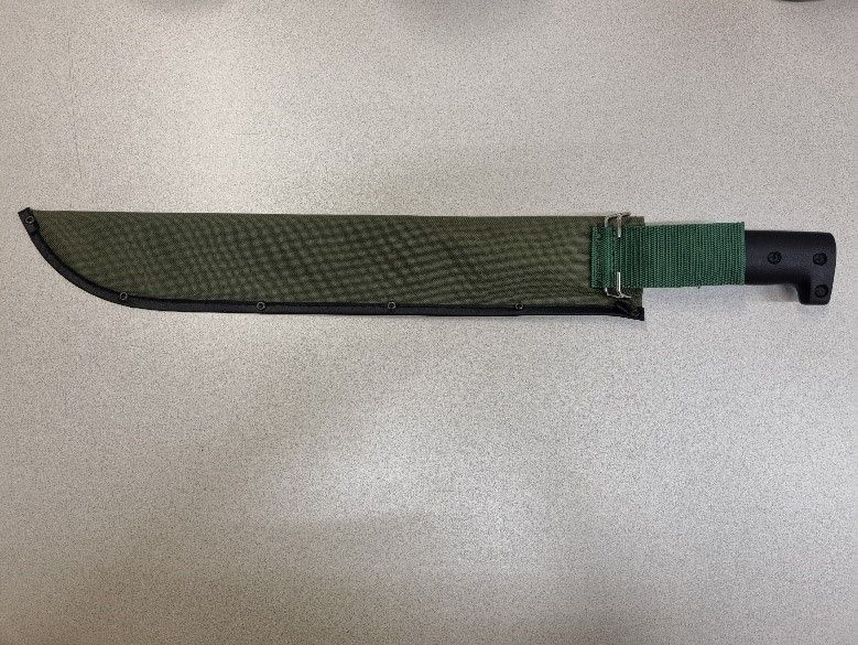 Diese Machete soll der Mann im Lokal mitgeführt haben.
