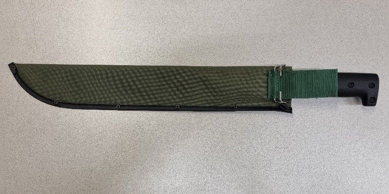 Diese Machete soll der Mann im Lokal mitgeführt haben.