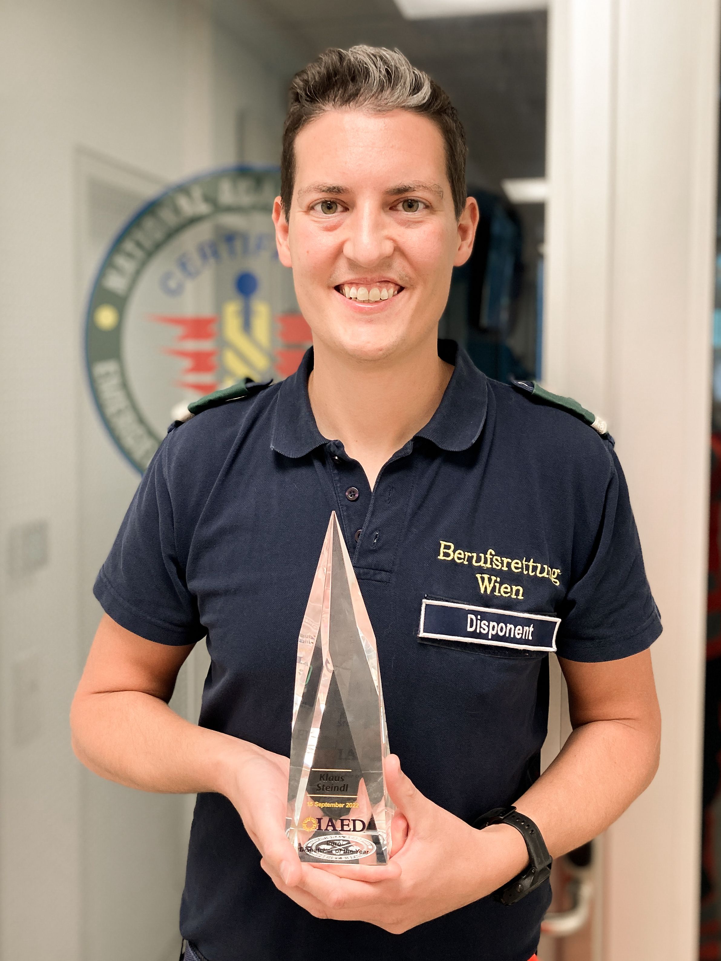 Der Berufsretter erhielt die Auszeichnung in Genua.