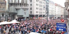 Kroatien-Fans stürmen Wiener City vor Ländermatch