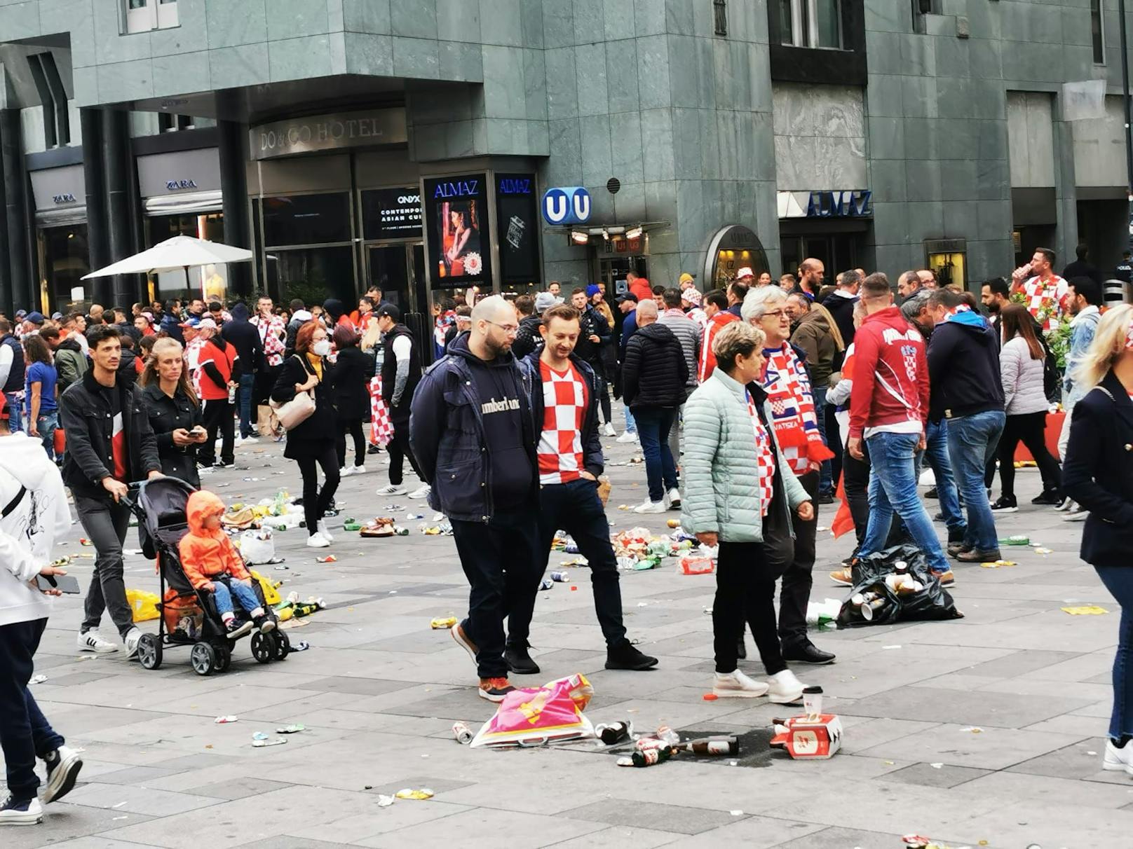 Die Fans am Stephansplatz.