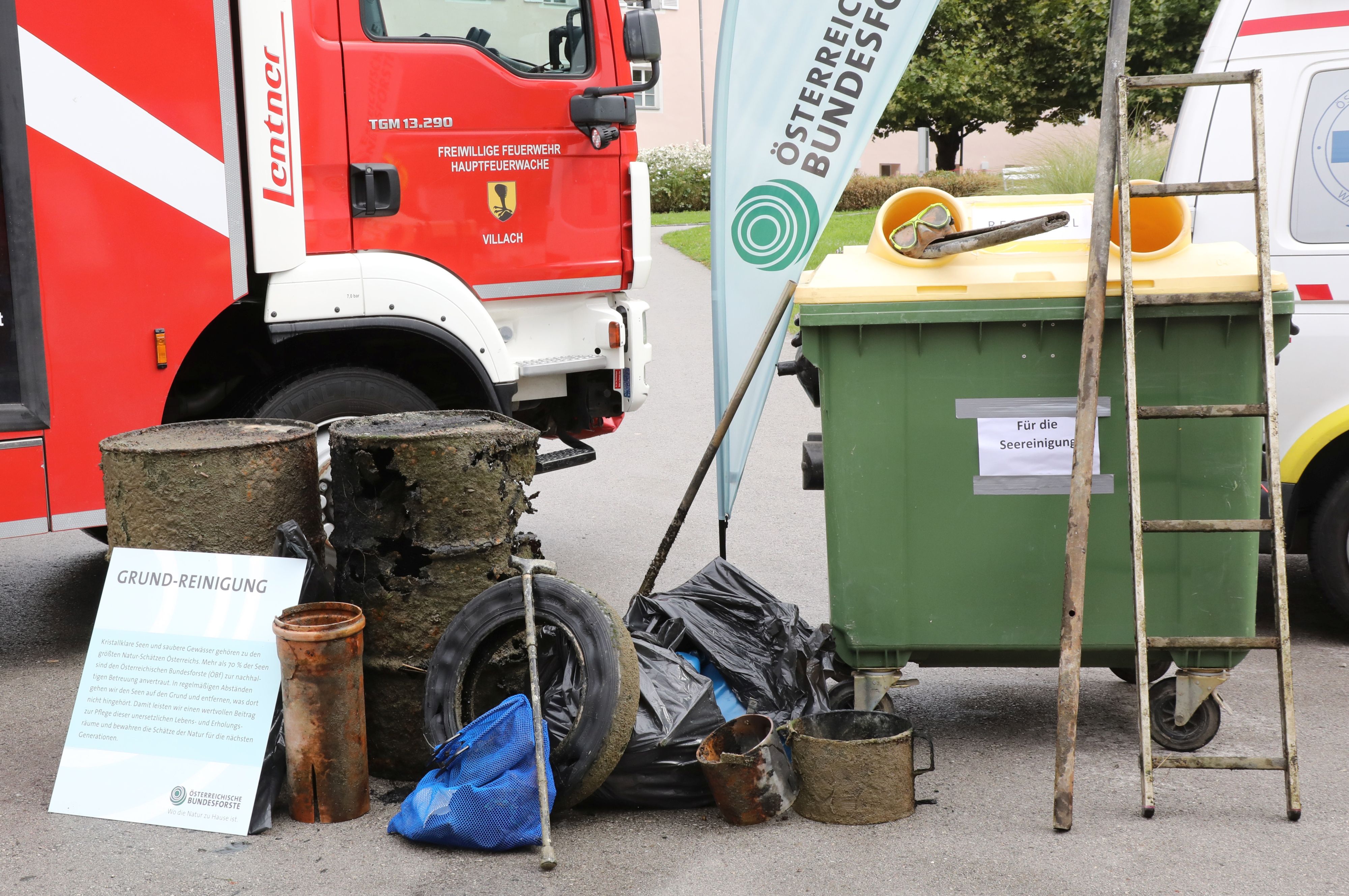 Geborgener Müll aus dem Ossiacher See