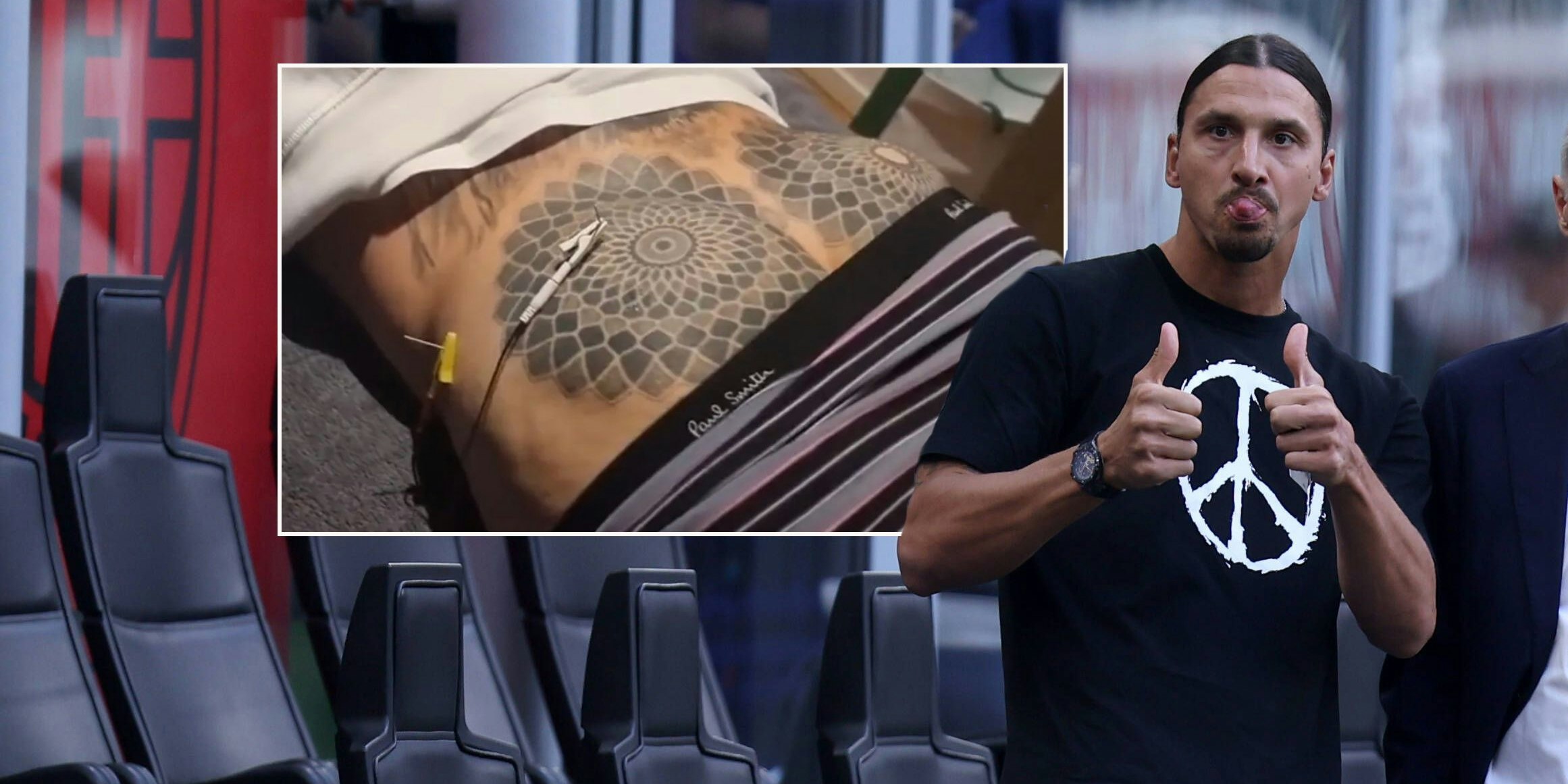 Zlatan Ibrahimovic ließ sein Hinterteil verzieren.