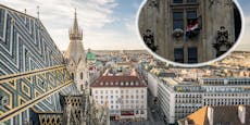 Unbekannter hisst Kroatien-Fahne aus dem Stephansdom