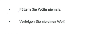 Maßnahmen bei einer Wolfssichtung.