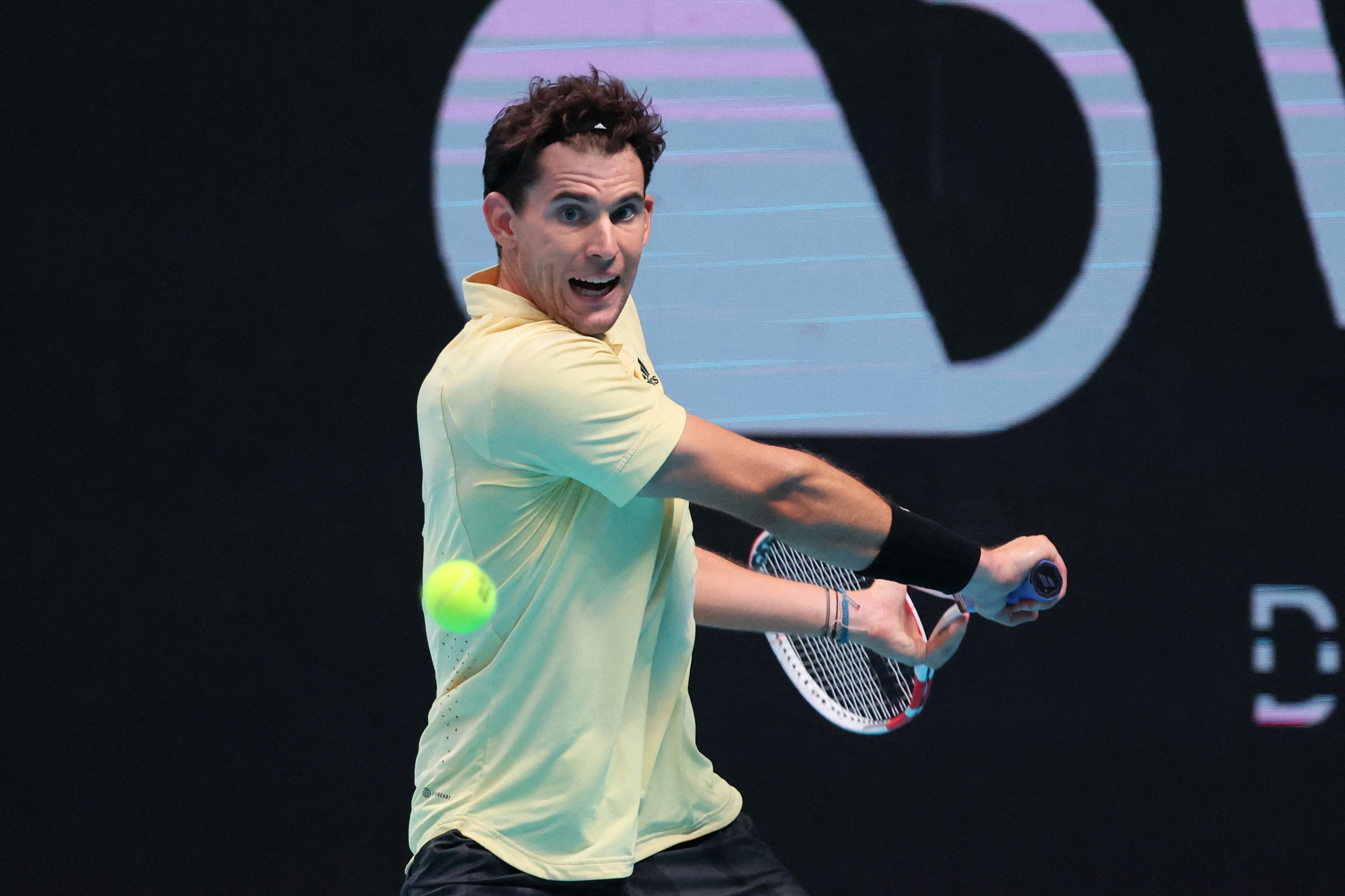 Dominic Thiem in Tel Aviv.