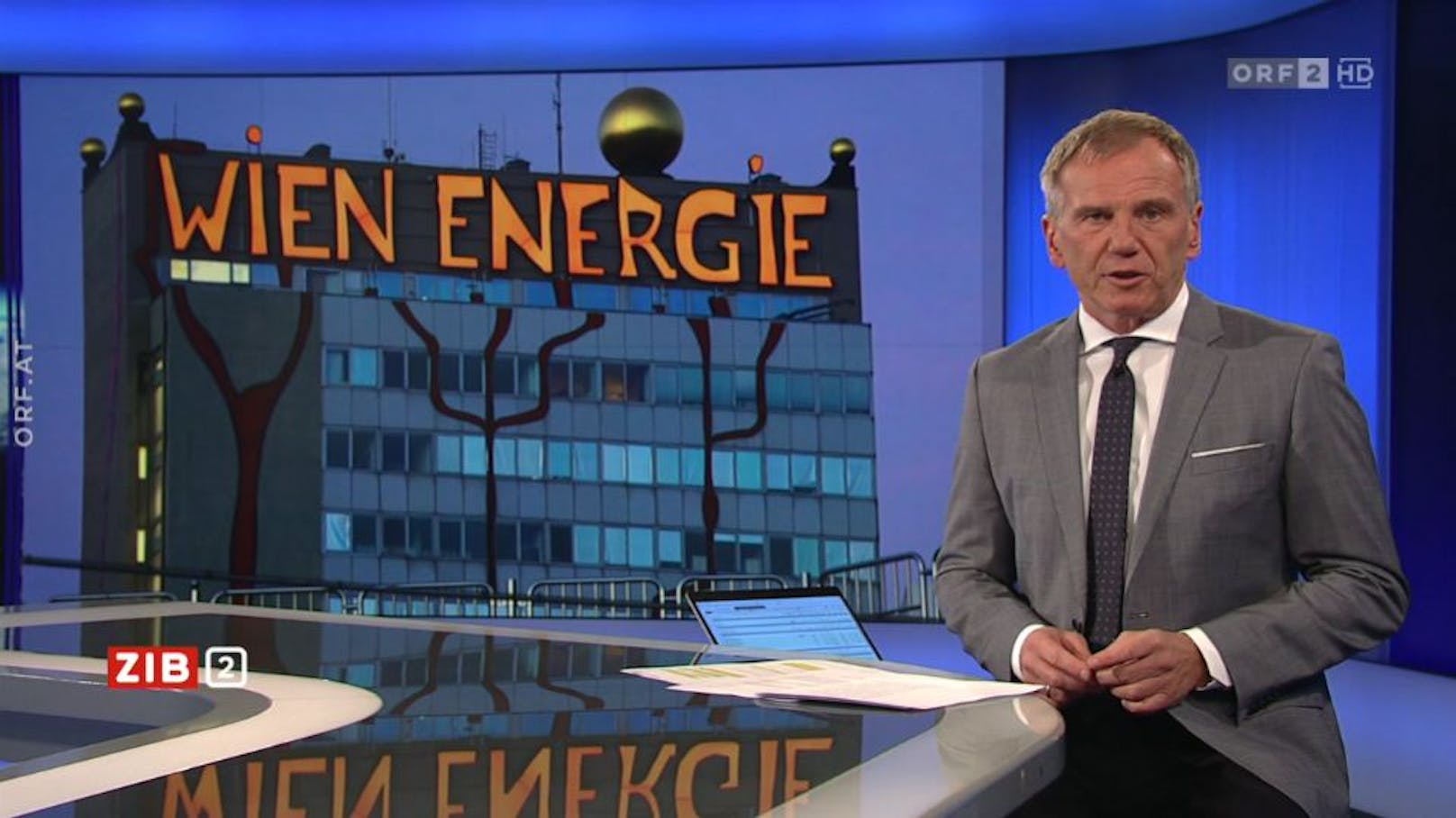 Wien Energie-Geschäftsführer Michael Strebl zu Gast in der ZIB2 bei Armin Wolf am 28. September 2022.