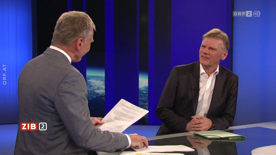 Wien Energie-Geschäftsführer Michael Strebl zu Gast in der ZIB2 bei Armin Wolf am 28. September 2022.