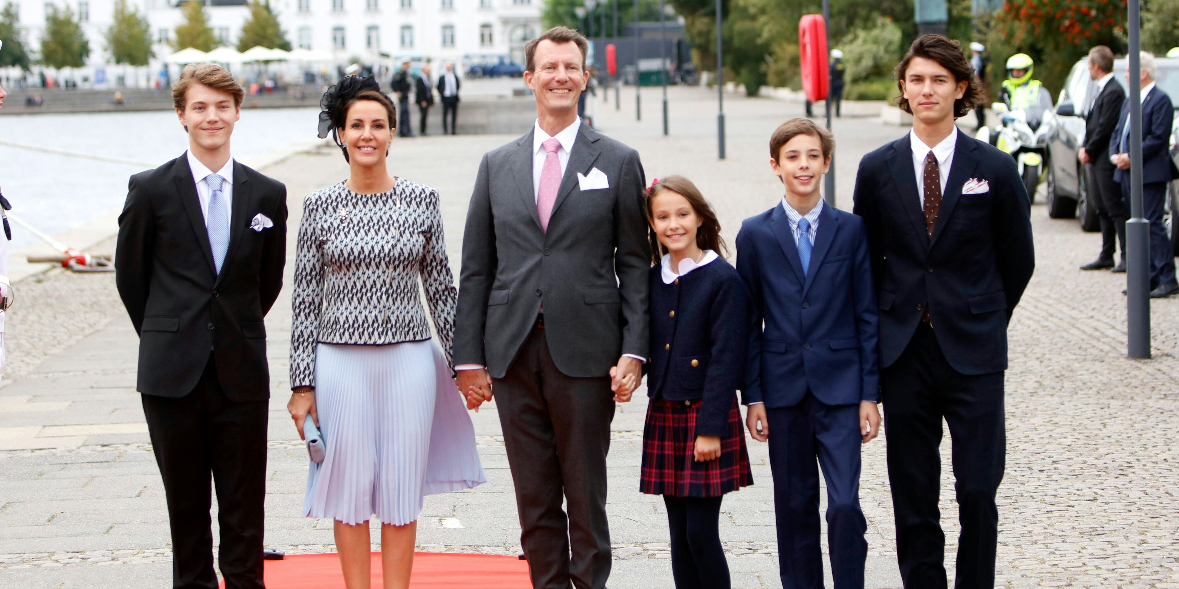 Prinz Joachim und Prinzessin  Marie mit ihren Kindern Nikolai, Felix, Henrik und Athena 