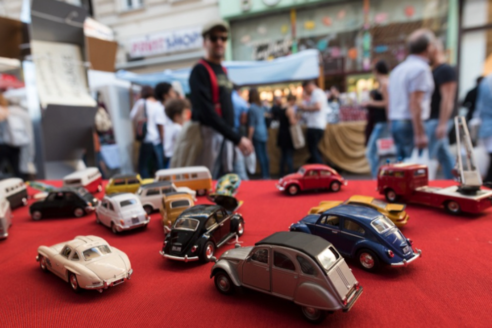 Der berühmte Neubaugassen-Flohmarkt feiert in diesem Jahr 40-jähriges Jubiläum.&nbsp;
