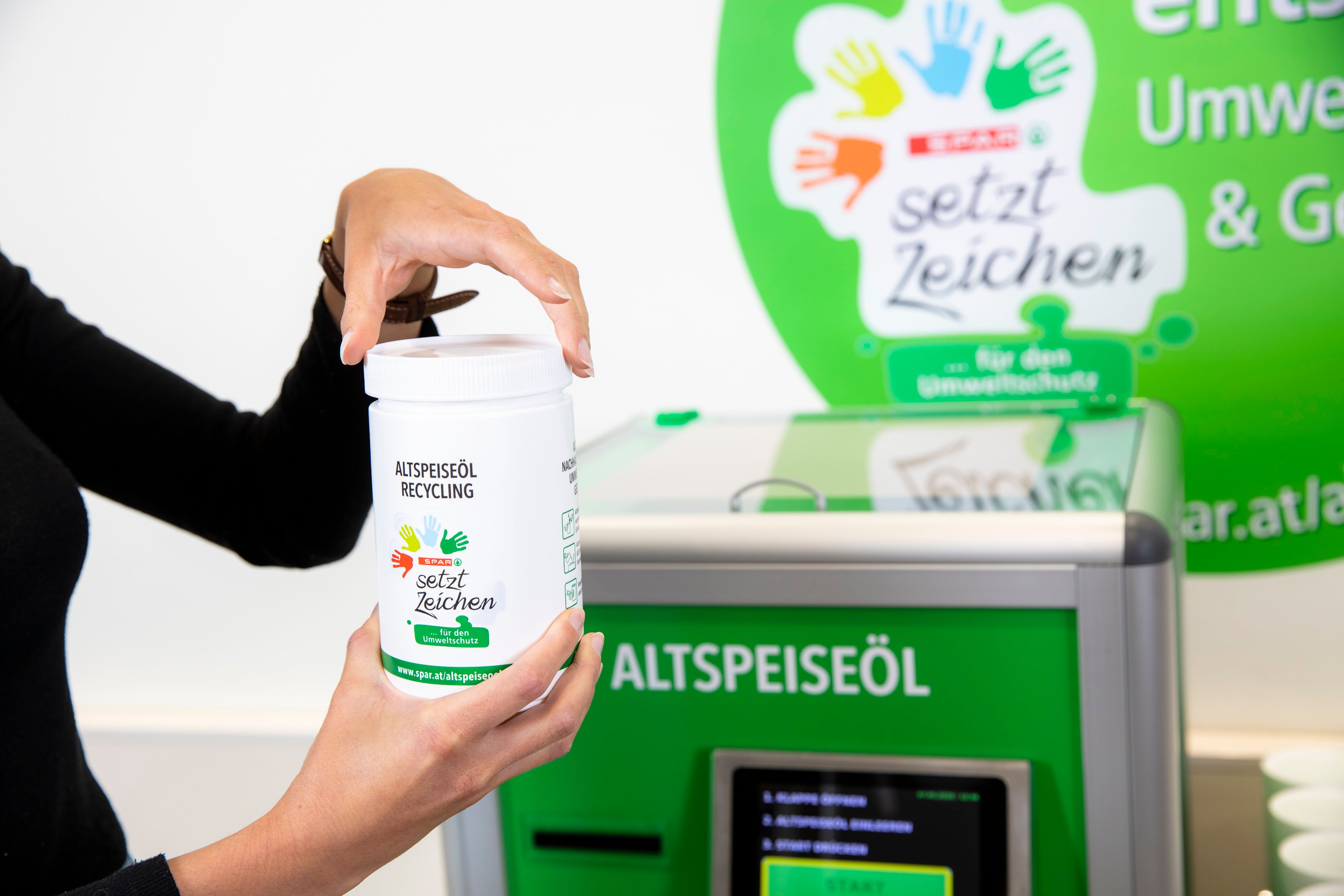 Spar Altspeisefett Rückgabe Automat.