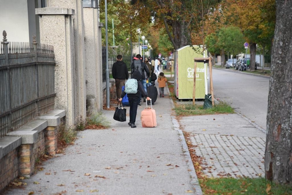Aufnahme vom Flüchtlingsquartier in Traiskirchen