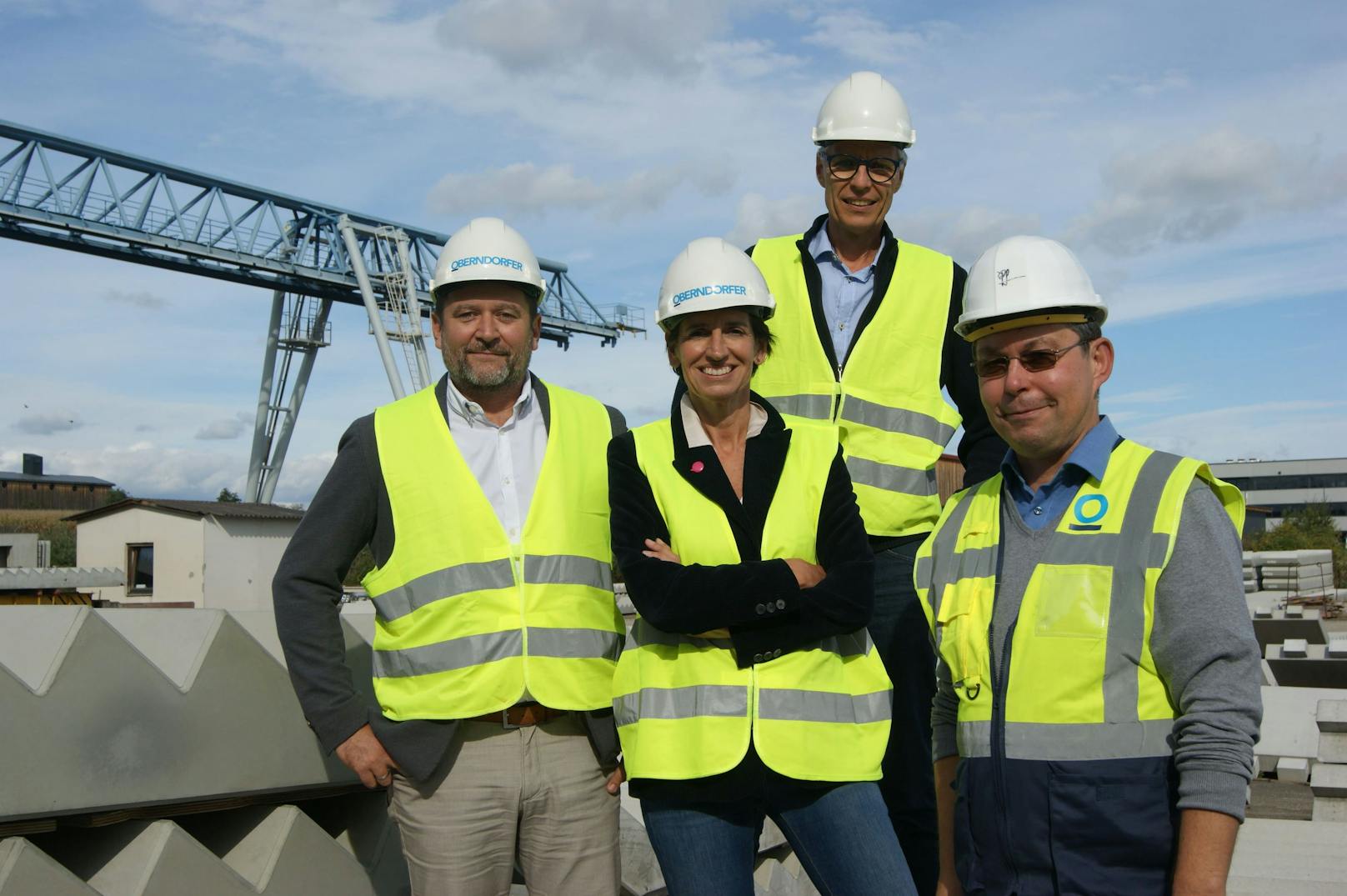 Indra Collini mit dem Team von Oberndorfer, Christoph Mostler, Klaus Engelhart und Erwin Pfannhauser
