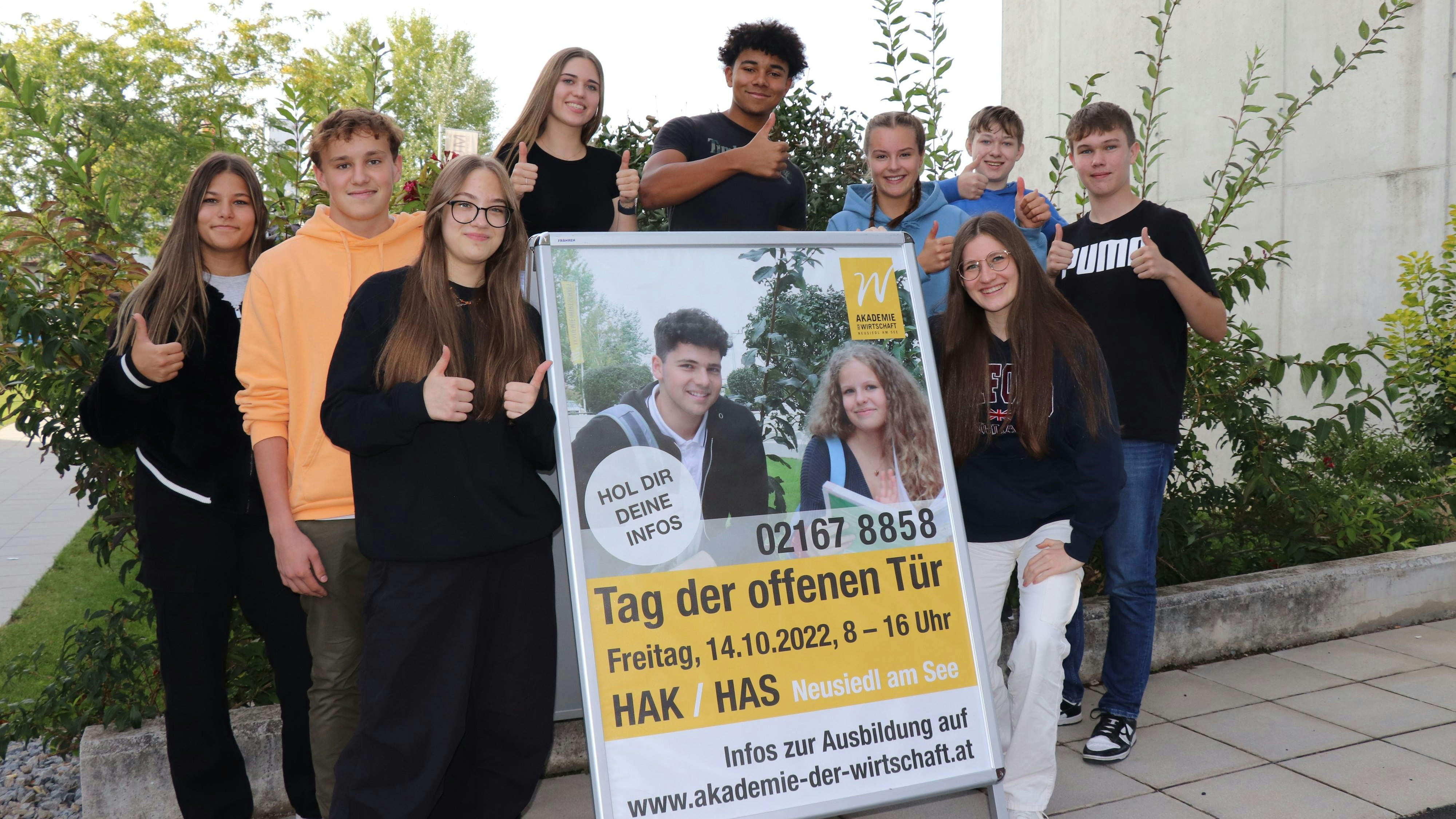 Die HAK Neusiedl lädt am 14.10. zum Tag der offenen Tür.