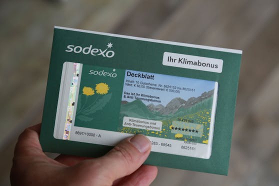 Viele Österreicher haben den Klimabonus in Form von Sodexo-Gutscheinen erhalten.