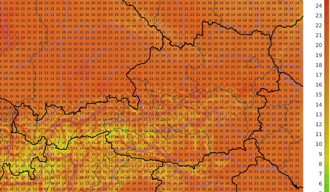 Hoch Timeo bringt warmen Altweibersommer: Prognose der Höchstwerte am Mittwoch.