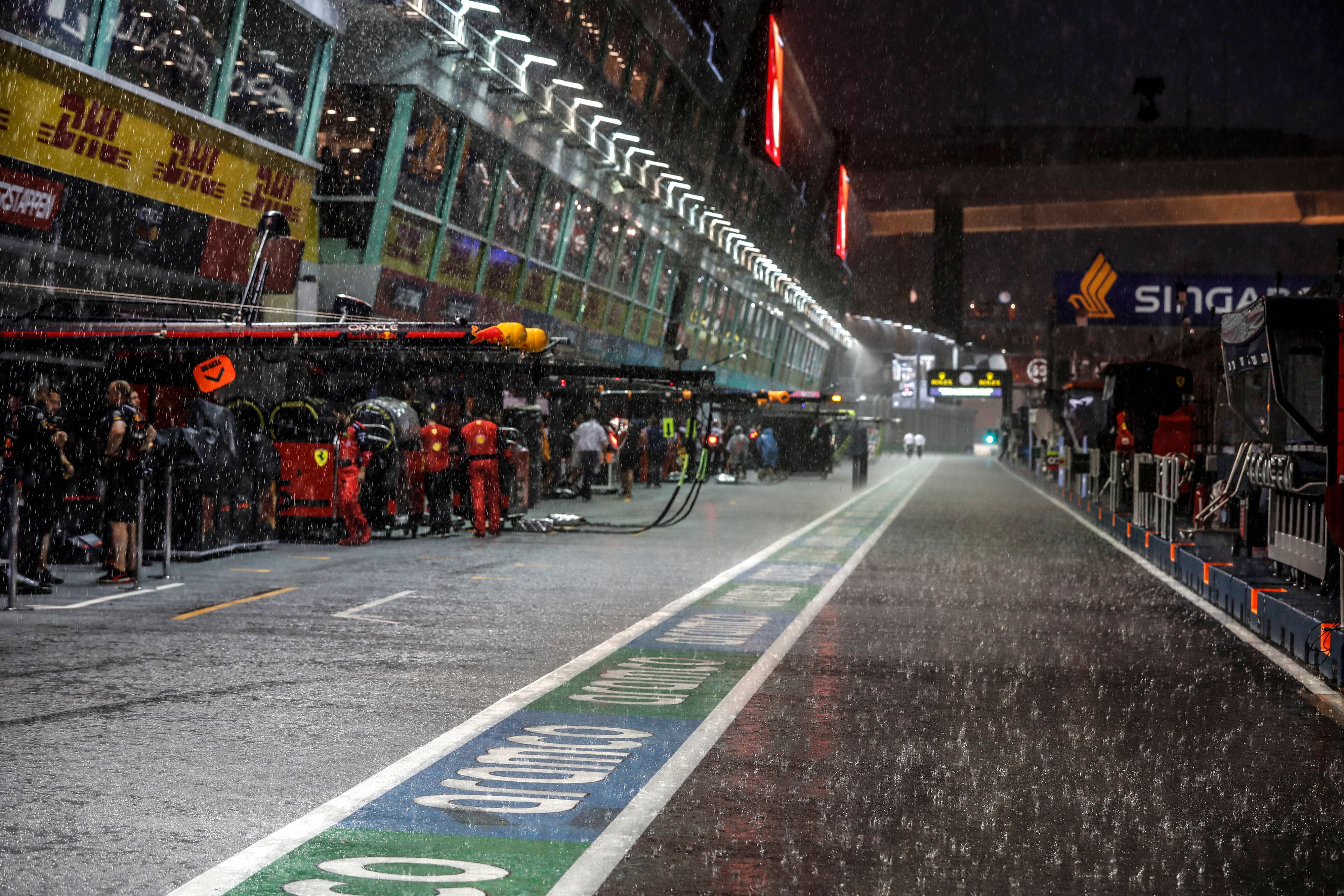 Regen in Singapur