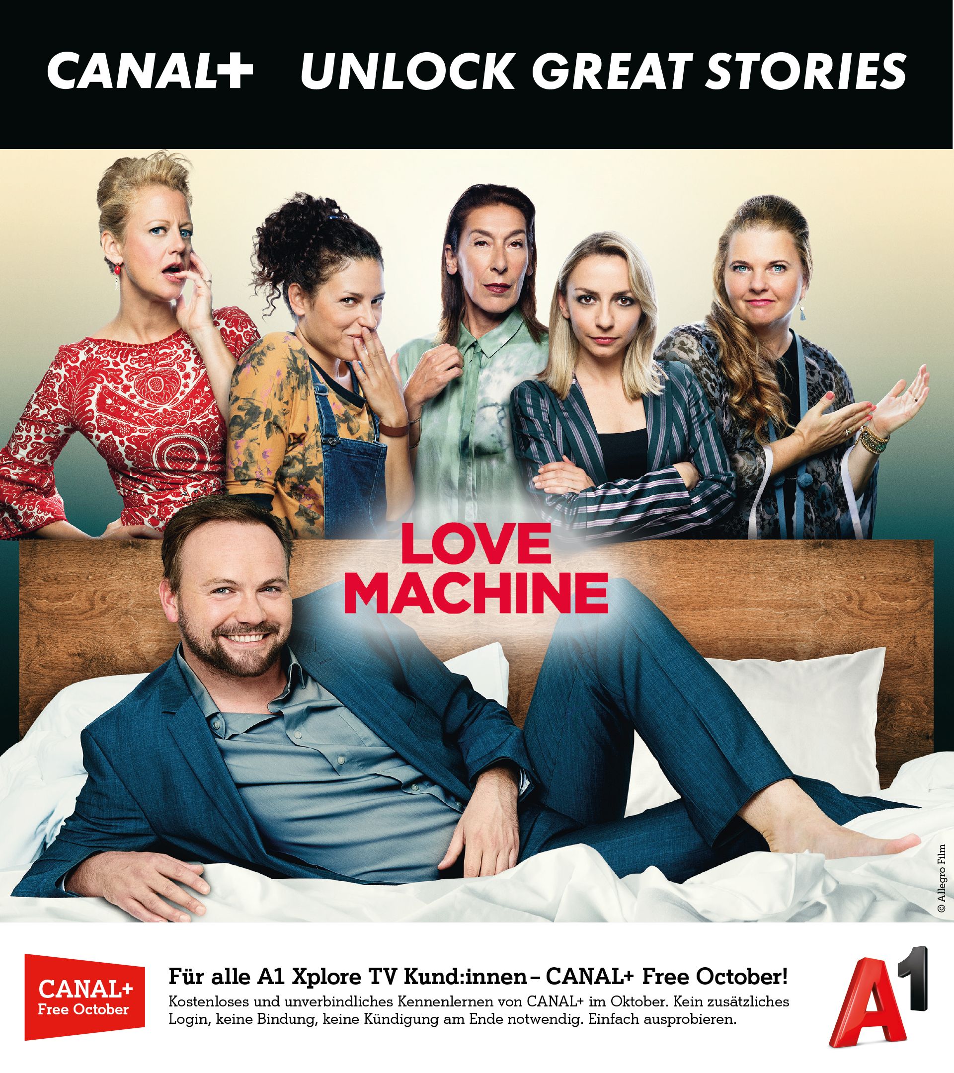 Der beste Content aus Europa und der Welt: Canal+ Free October für alle A1 Xplore TV Kund:innen.
