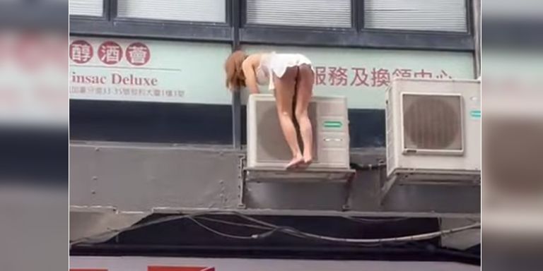 Die Sex-Arbeiterin kletterte eine Hausfassade hinunter.